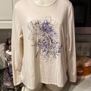 J womens Tan Jay casual stretch long sleeve regular size top. XL